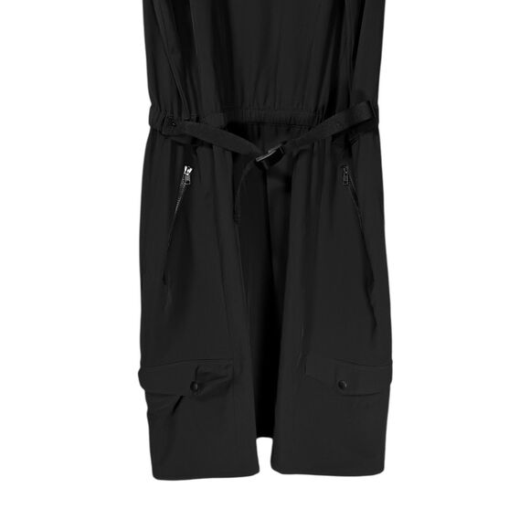 Patagonia Fleetwith Belted Dress Basalt Black Sleeveless Pockets Lightweight L - Picture 7 of 10